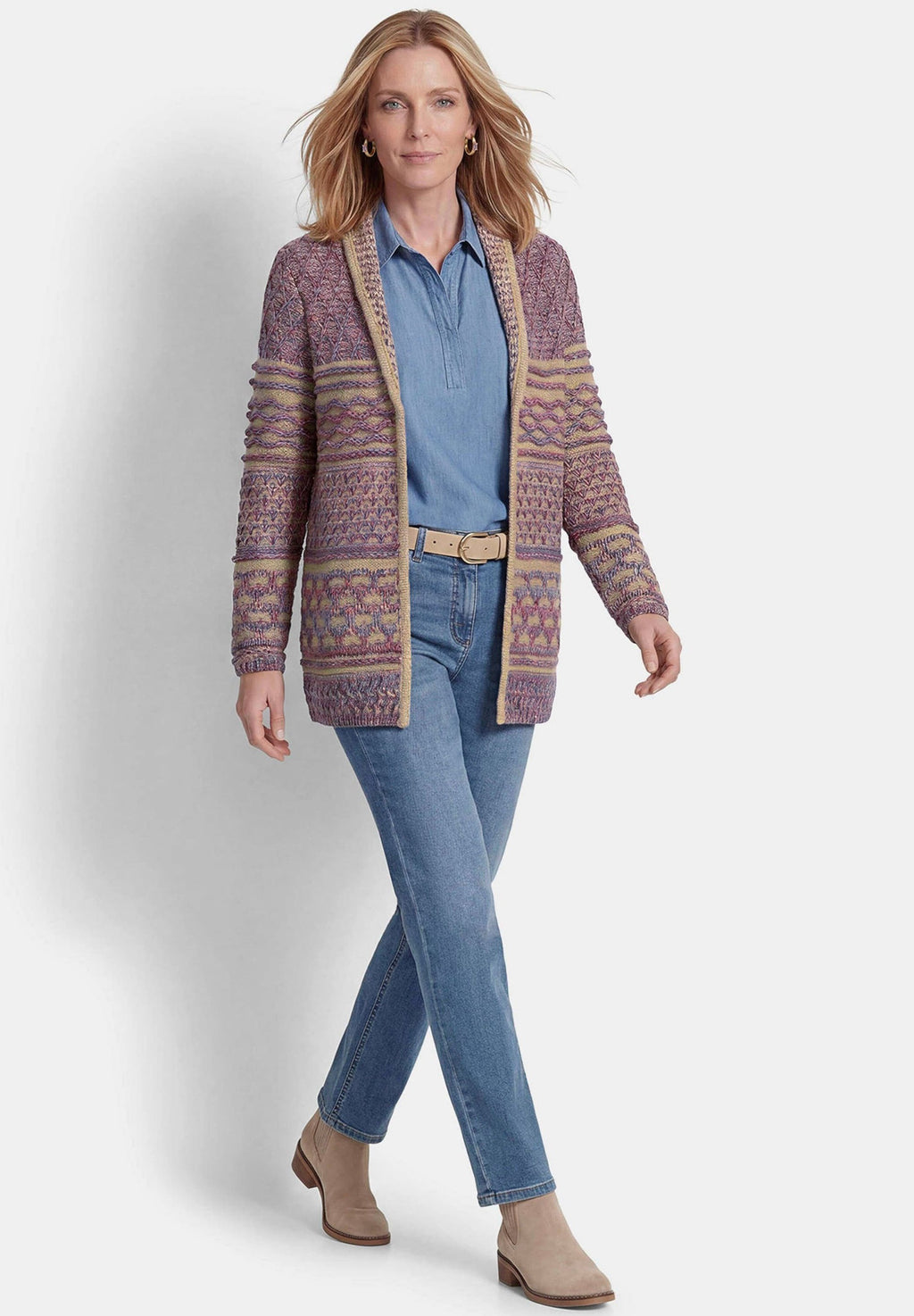 GOLDNER Strickjacke cardigan colourful patterned – view 2