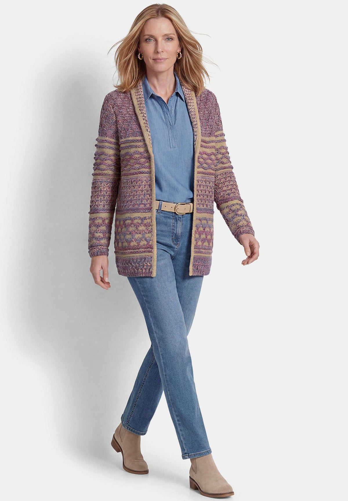 GOLDNER Strickjacke cardigan colourful patterned – view 2