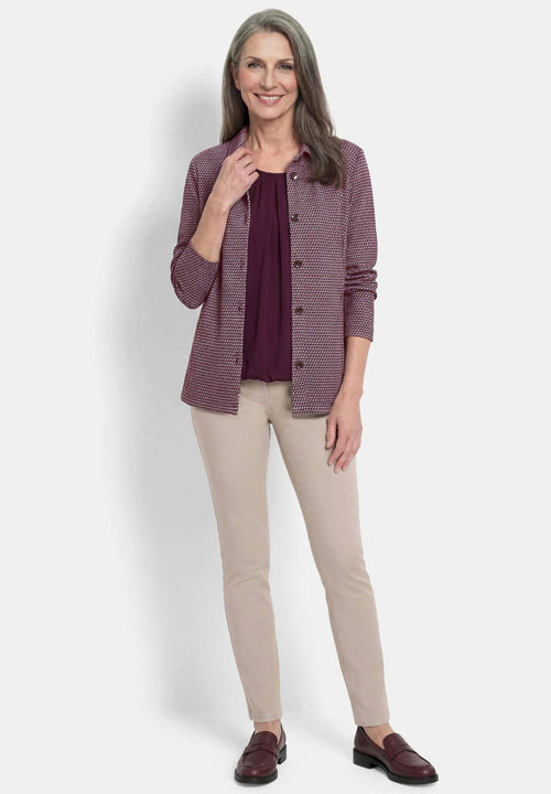 GOLDNER Jacke Petite Hemdjacke pepita bordeaux – view 2