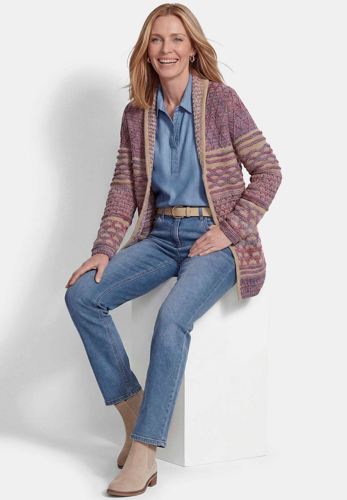 GOLDNER Strickjacke cardigan colourful patterned – view 5