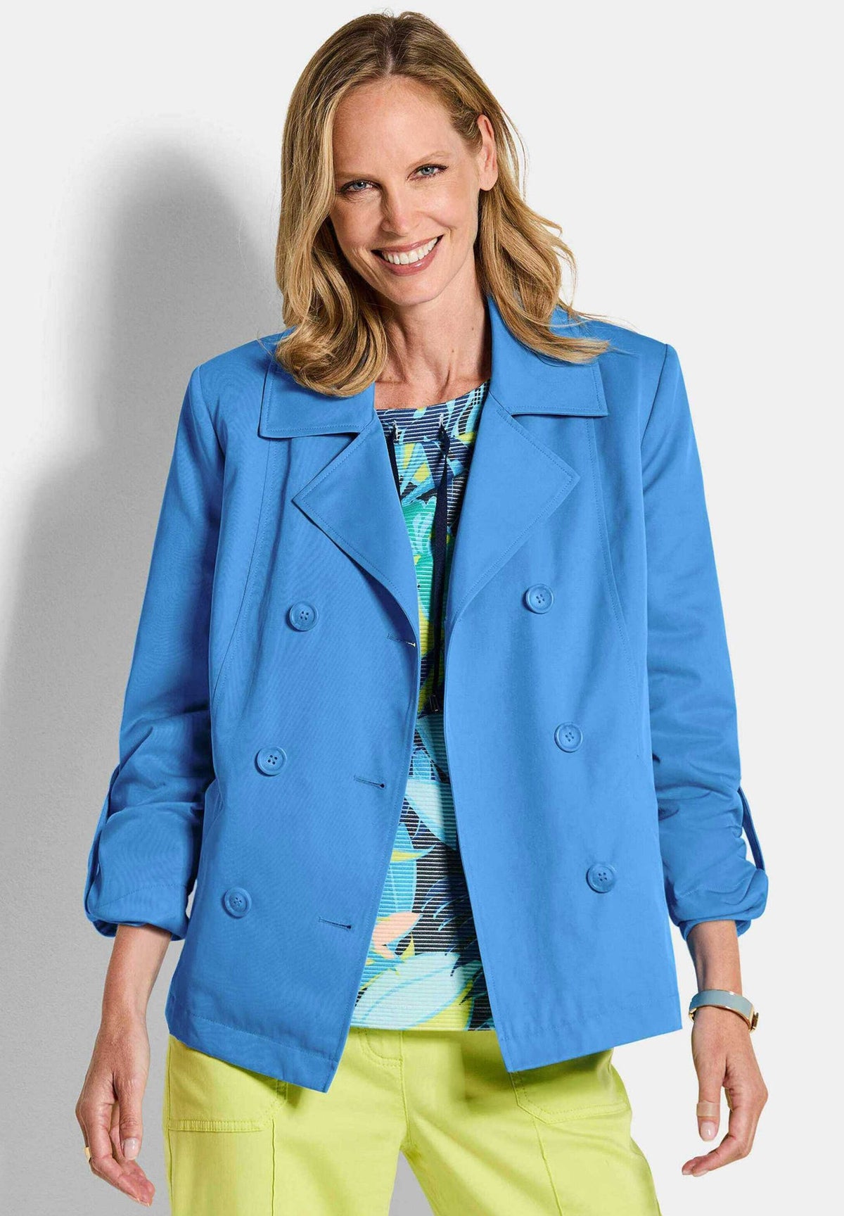 GOLDNER Petite blazer blue – front view