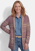 GOLDNER Strickjacke cardigan colourful patterned – front view