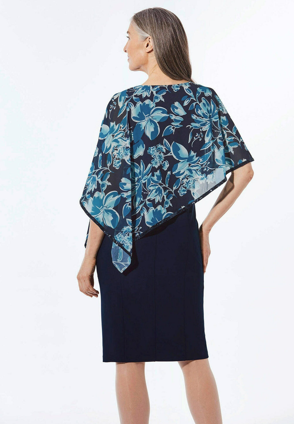 GOLDNER jersey dress navy – view 3