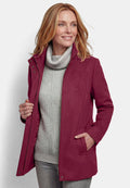 GOLDNER Jacke Petite short coat bordeaux – front view
