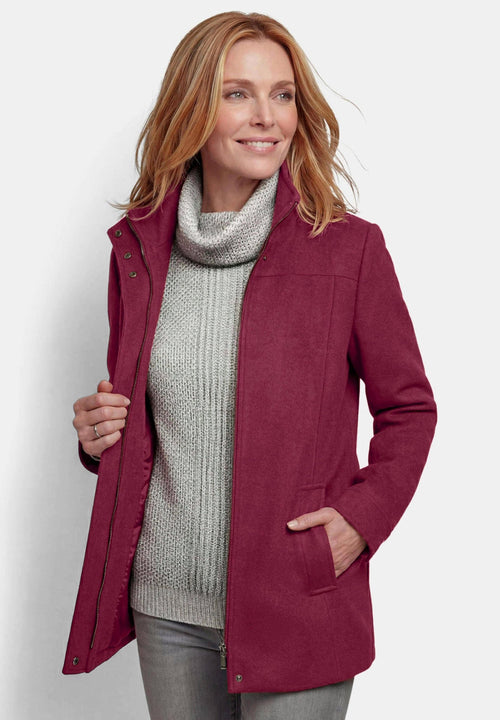 GOLDNER Jacke Petite short coat bordeaux – front view