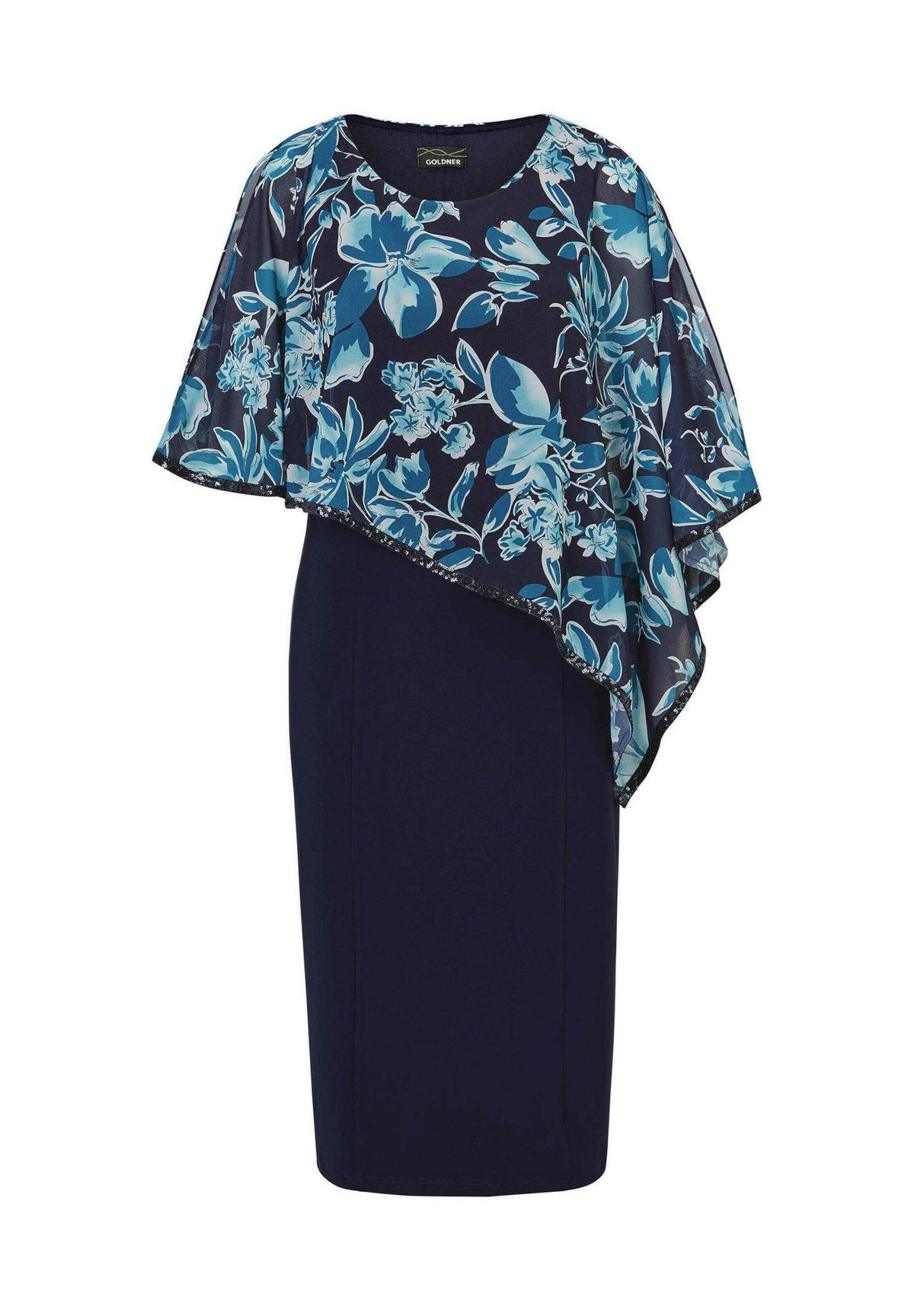 GOLDNER jersey dress navy – view 6